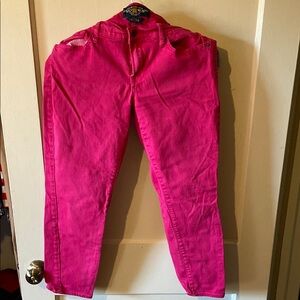 Straight Crop Lucky Vibrant Pink Women's Jeans